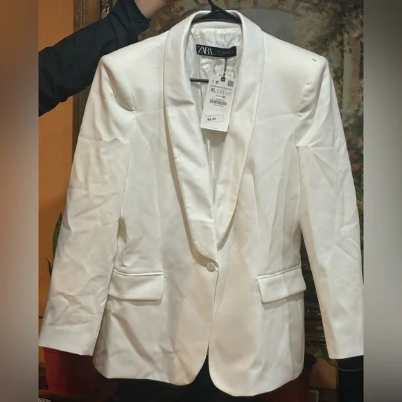 Zara Women's Cream Blazer Jacket - Picture 3 of 6